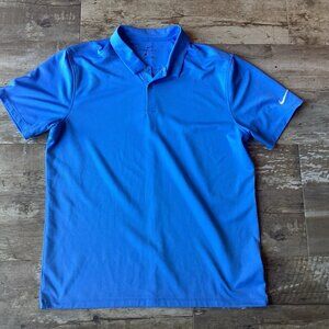 NIKE GOLF Polo Dri Fit Carolina Blue Men's Large
